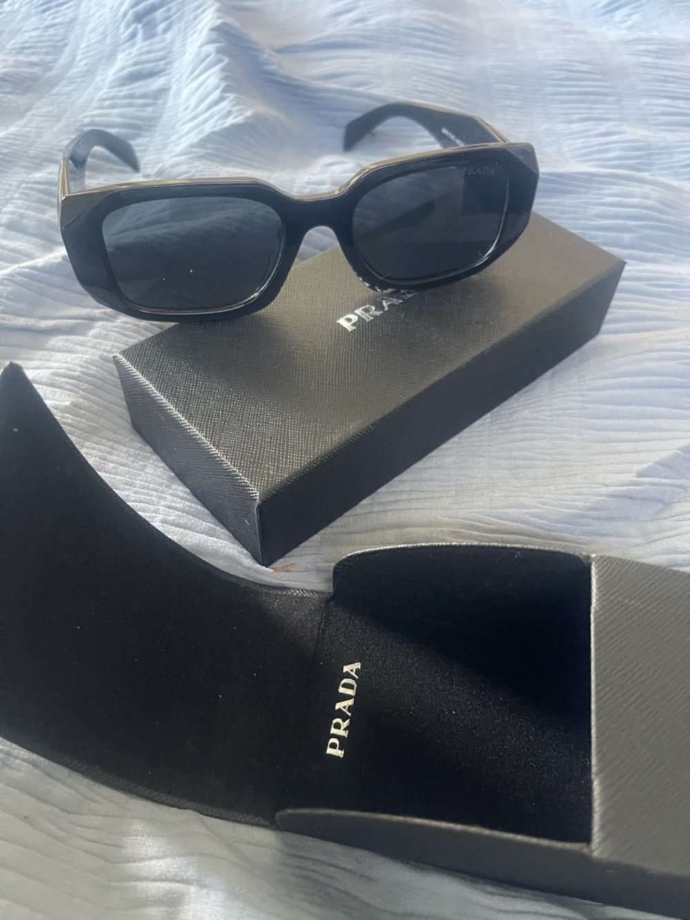 Prada Black Sunglasses with Dark Lenses - Men's Accessory